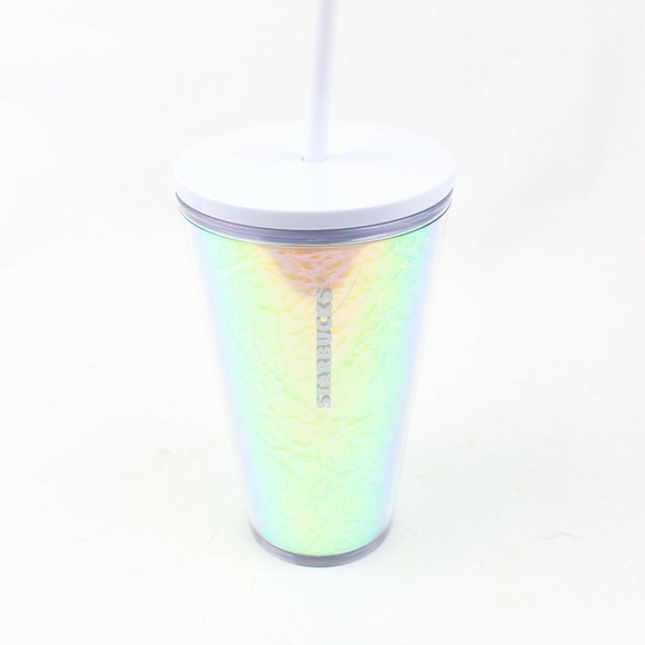 Starbucks Iridescent Rainbow Foil Cold Cup Tumbler - Picture 2 of 3